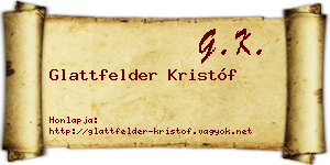 Glattfelder Kristóf névjegykártya