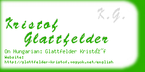 kristof glattfelder business card